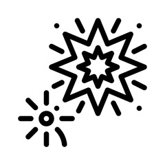 fireworks line icon
