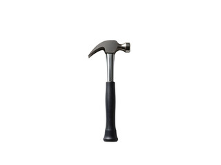 Photorealistic Claw Hammer with Black Grip on Transparent PNG Background