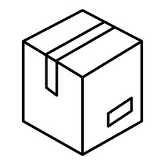 Isometric Delivery Package Box
