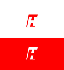 Abstract Red and White Letter H Logo Design Variations
