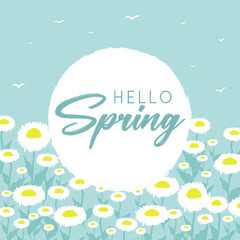 Spring season. Spring vector. Spring background with flower.