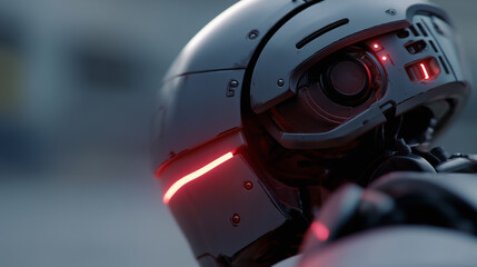 Fototapeta premium Robot head close up