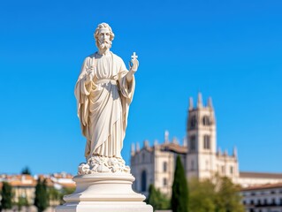 Obraz premium Religious statue of a saint