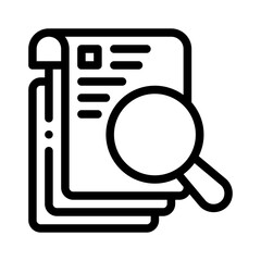 audit trail line icon © notivestudios