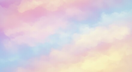 Dreamy Pastel Cloudscape Abstract Background Texture