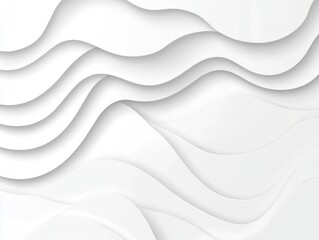 Obraz premium Abstract white wavy layered design