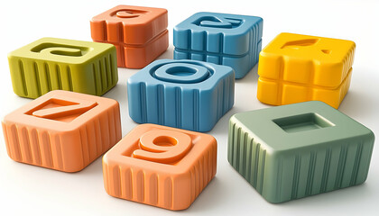 Obraz premium Multicolored learning blocks