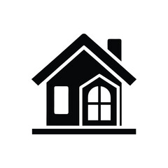 House Icon Isolated on White Background – Home Symbol Vector Illustration for Real Estate and Web Design