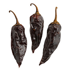 Chipotle en Adobo, a smoke-dried Jalapeno peppers in seasoning, top view isolated [Transparent Background PNG] 