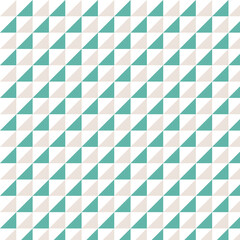 Geometric Teal and Beige Triangle Pattern