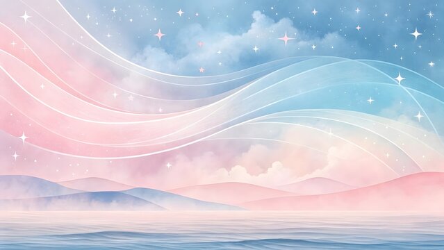 Dreamy Pastel Abstract Background with Soft Gradient Light