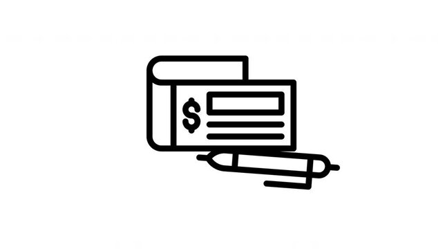 checkbook animated icon