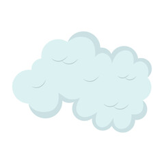 Comic Smoke Clouds Element. Isolated on White Background. Vector Illustration.