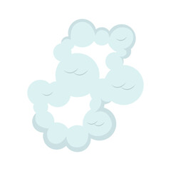 Obraz premium Comic Smoke Clouds Element. Isolated on White Background. Vector Illustration.