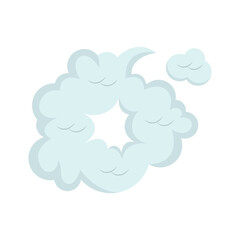 Comic Smoke Clouds Element. Isolated on White Background. Vector Illustration.