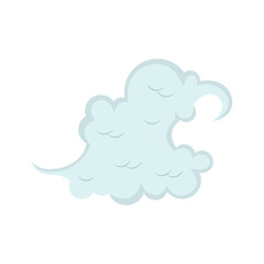 Comic Smoke Clouds Element. Isolated on White Background. Vector Illustration.