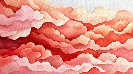 Colorful watercolor blend of spring hues, edges feathered and uneven, center designed with blank paper texture exposed, soft harmony of tones, no hard lines