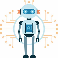 funny cartoon robot