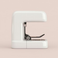 Modern Minimalist White Stapler on Soft Background for Office Use