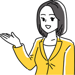 案内するキレイなお姉さん