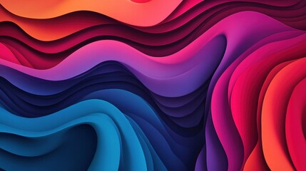 Fototapeta premium Abstract Fluid Gradient Waves with Vibrant Color Transitions Background
