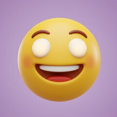 Fototapeta premium Emoji Happy Expression