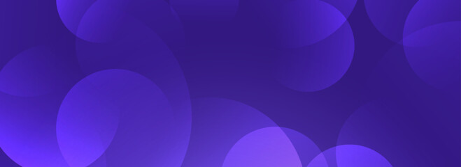 Glowing purple gradient circle background. Geometric technology overlap sphere wallpaper. Abstract bokeh texture for poster, banner, business template, medical design. Vector flowing bubbles backdrop