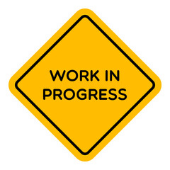 Vector Work in Progress Road Sign Illustration