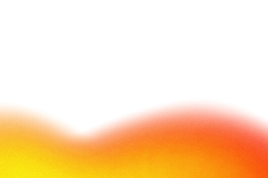 Orange red color grainy gradient shape transparent background. Abstract color gradient cutout on transparent background. Vibrant grungy, noise texture effect