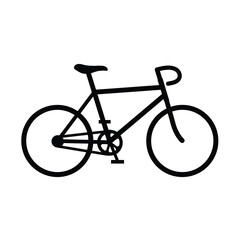 Fototapeta premium Simple black and white bicycle illustration ideal for transportation and cycling concepts