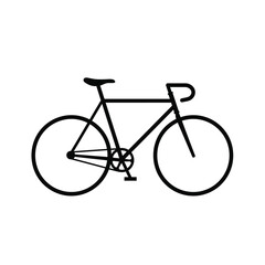 Obraz premium Simple black silhouette of a bicycle for transportation and cycling concepts