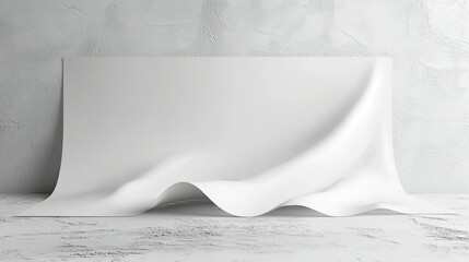 Banner showcasing a white poster mockup, ideal for promotional print design. --