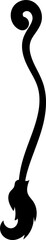 Halloween Witch Broom Sillhouette Set