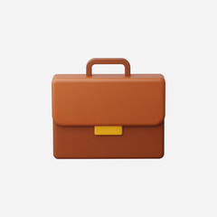 3d Realistic Briefcase Icon vector Illustration