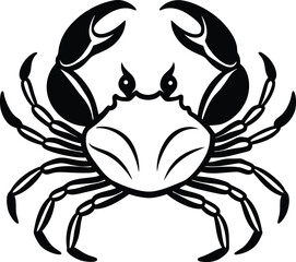Silhouette Crab Vector Illustration Isolated On Stock Vector