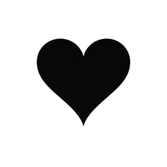 Black heart symbol isolated on a white background perfect for valentine's day and love concepts