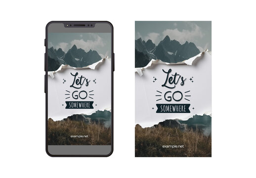 Blue And White Nature Travel Adventure Quote Stories - AI Generated Photos