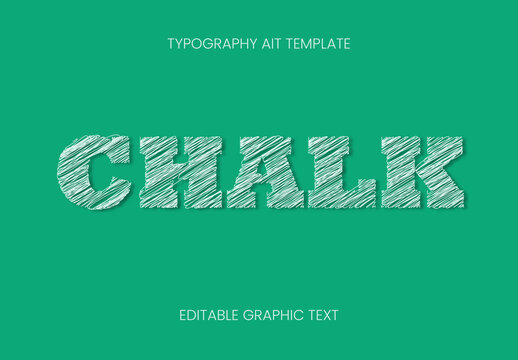 White Chalk Sketch Font School Handwriting Text Effect