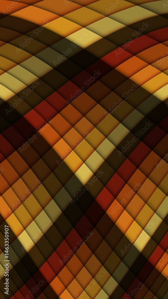 Sticker abstract patterns of curves and lines in red-brown colors illustration.