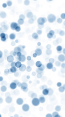 Blue blurred circles on white background illustration.