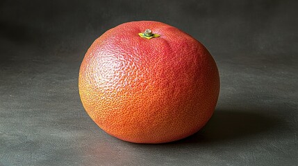 Single grapefruit against a dark surface, emphasizing its unique texture