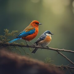 Fototapeta premium robin on a branch