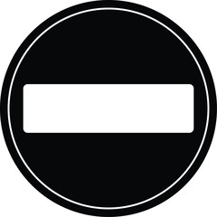 Flat design do not enter sign icon
