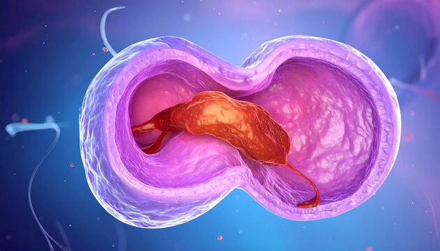 Toxoplasma gondii: 3D Microscopic View of Parasite in Host Cell