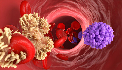 Understanding Blood Clots: Microscopic View of Thrombosis and Blood Cells