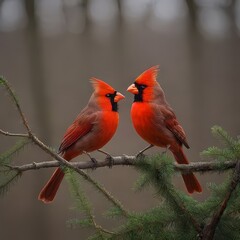 cardinal on a branch