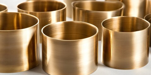 Elegant Collection of Brass Containers:  A Study in Golden Hues and Refined Metalwork