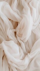 Fototapeta premium Soft Flowing Fabric Textiles in Neutral Warm Tones for Design Use