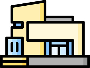 museum illustration on a white background    