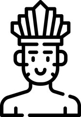 native indian illustration on a white background     